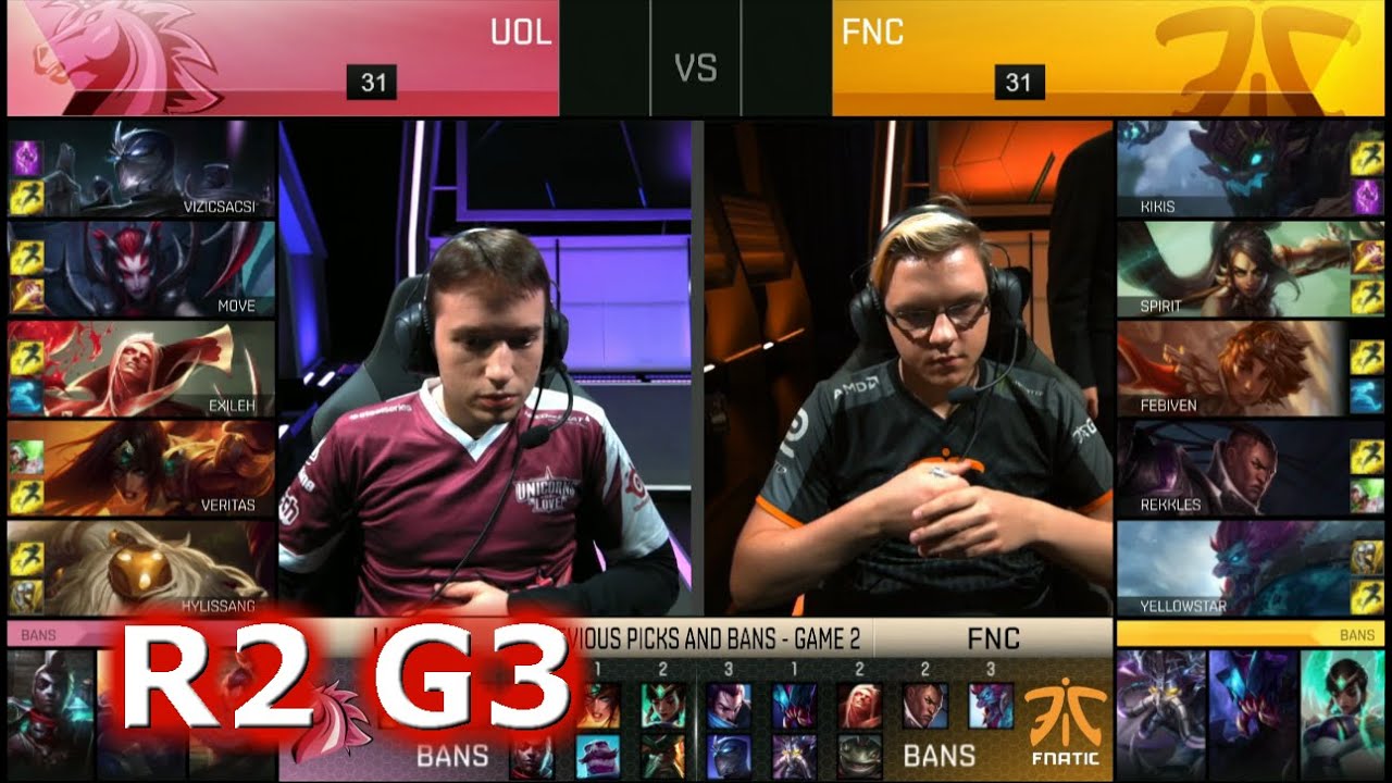 Fnatic vs UOL (Unicorns of Love) | Game 3 S6 Worlds 2016 EU Regionals Round 2 | FNC vs UOL G3 R2