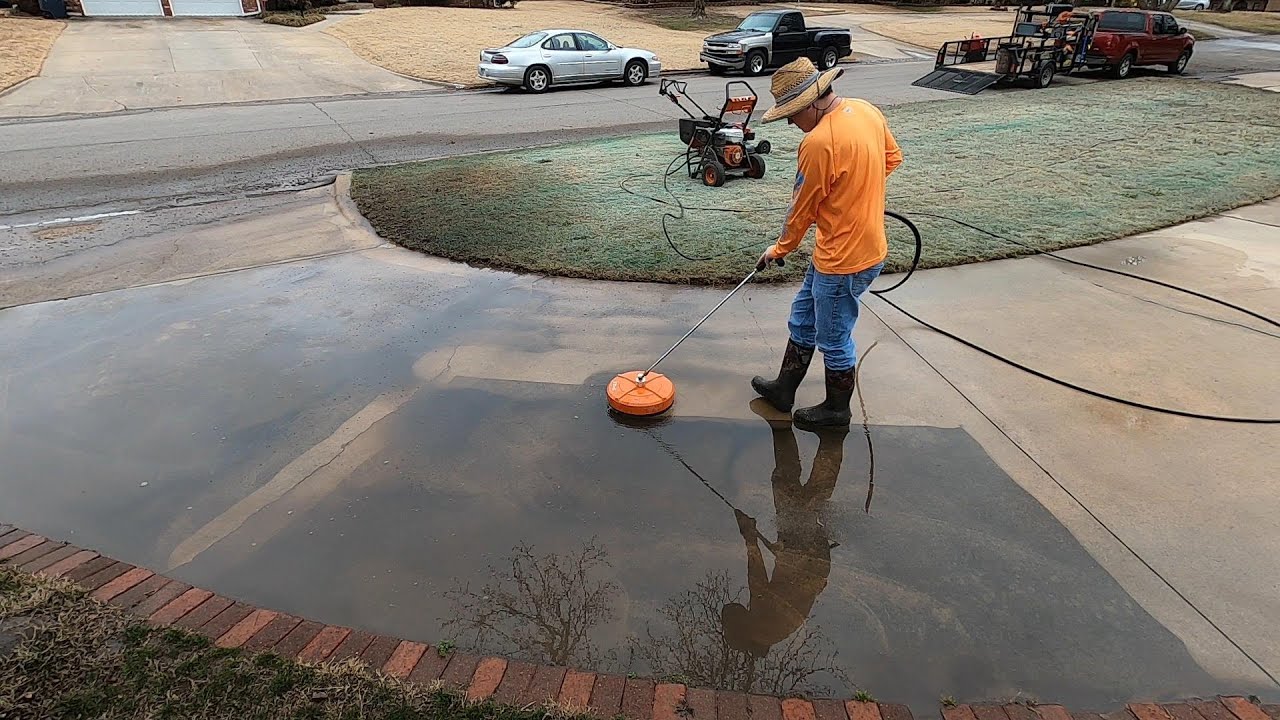Pressure Washing Filthy Driveway and Porches | Extremely Satisfying | Trimming Ornamental Grass