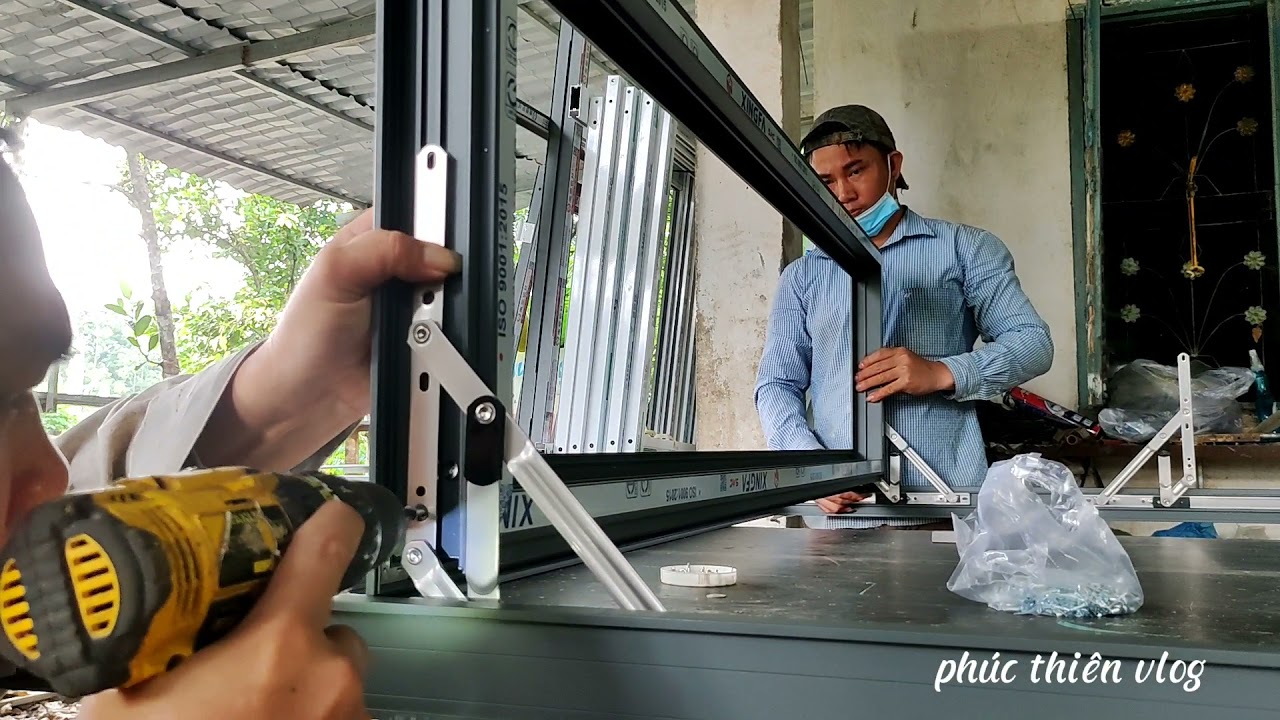 phúc thiên- HƯỚNG DẪN cách TRỪ ra cánh và VÔ LỀ CHỮ A cửa SỔ MỞ QUAY xingfa/#ptvl #87