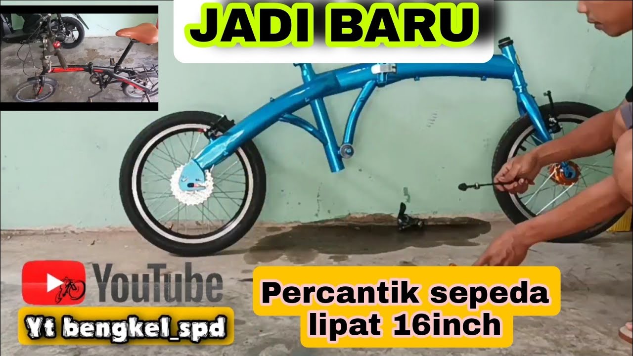 Upgrade sepeda LIPAT ukuran 16inch jadi baru