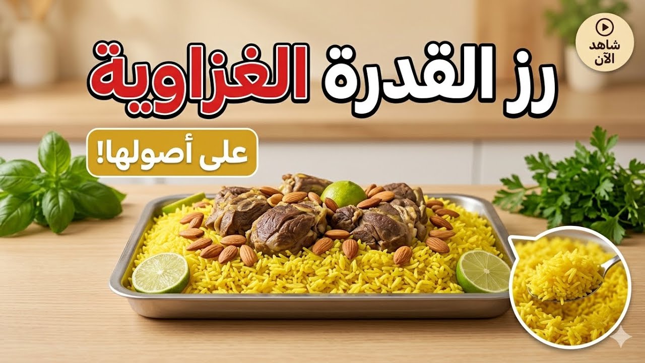 طريقة رز القدرة الفلسطينية وسر نكهة الرز بطعم وريحة بتجنن😉😋