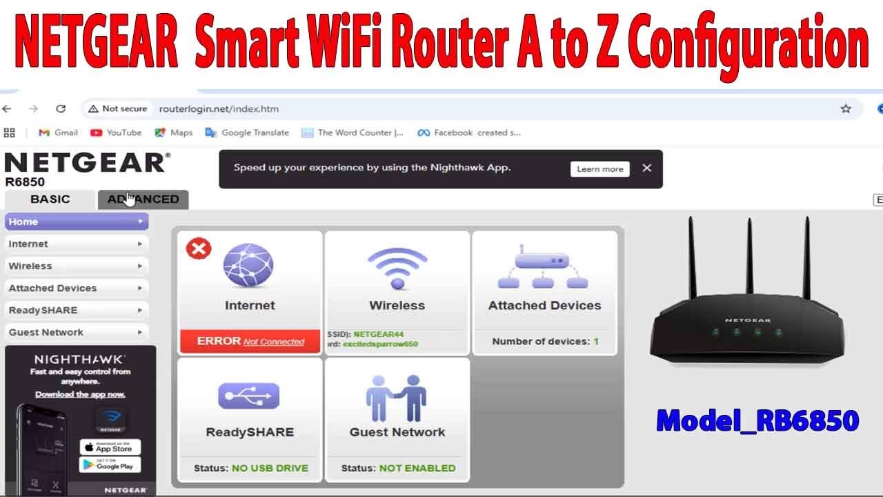 How to Setup The NETGEAR AC2000 Smart WiFi Router A to Z Configuration Step by Step | #Model_RB6850.