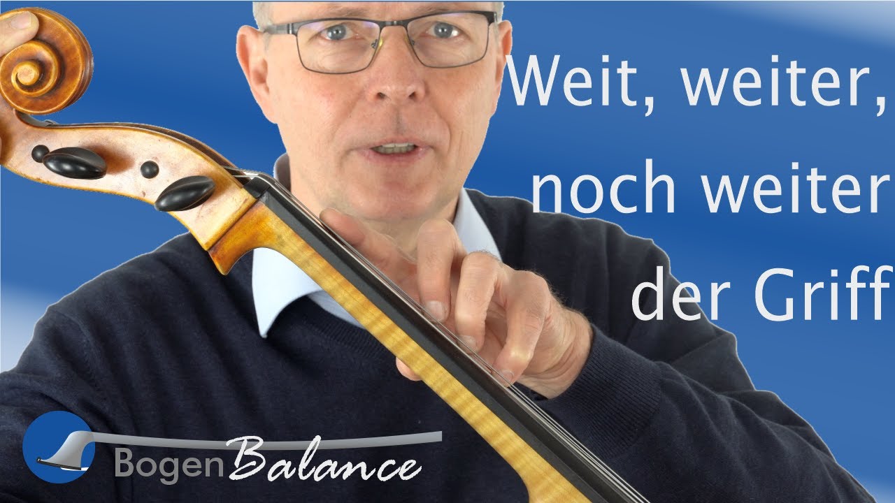 Der weite Griff am Cello