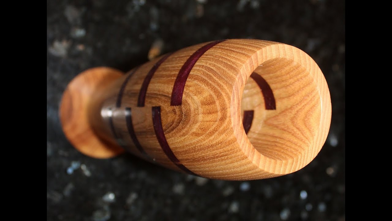 Woodturning -The Ash & Resin Vessel  ( Slot Vase )