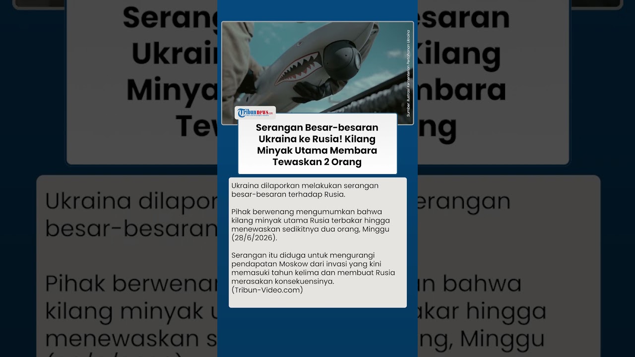 Rusia Membara! Serangan Drone Besar-besaran Diluncurkan Ukraina ke Kilang Minyak Utama, 2 Tewas