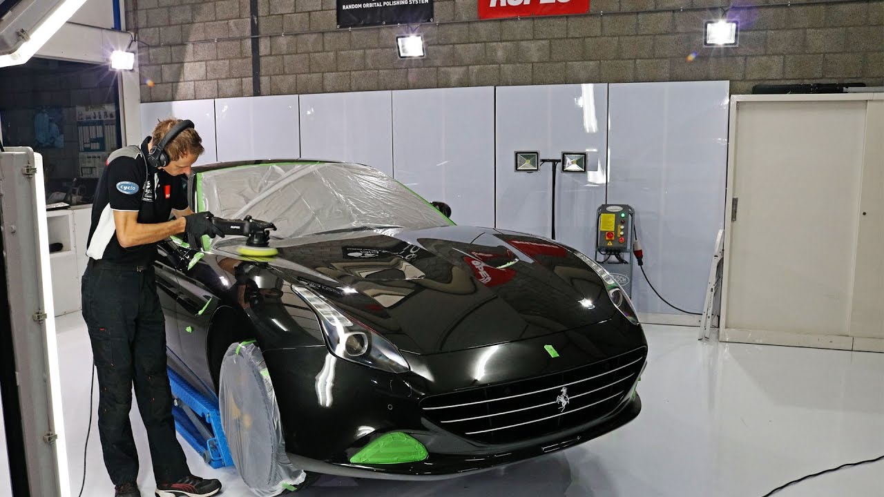 Royal VIP high end car detailing demo video  - Ferrari California T - Gyeon Quartz glass coating