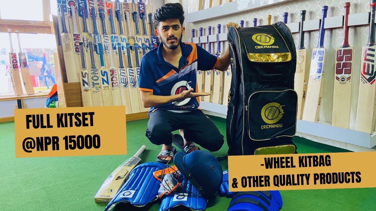 Full Kitset With Wheel Kitbag At NPR 15000 || Cricket Kitset Review || Cricmandu Nepal