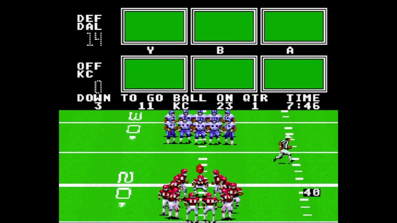 John Madden Football (SNES) - Simulation Tournament (Kansas City vs Dallas)