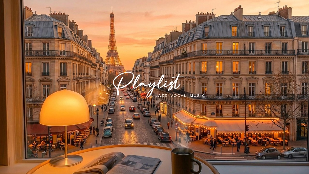 [playlist] 파리 에펠탑 노을, 창가에 흐르는 선셋 재즈 ☕ | JazzEchoes98 · Paris Sunset Jazz for Cozy Evening