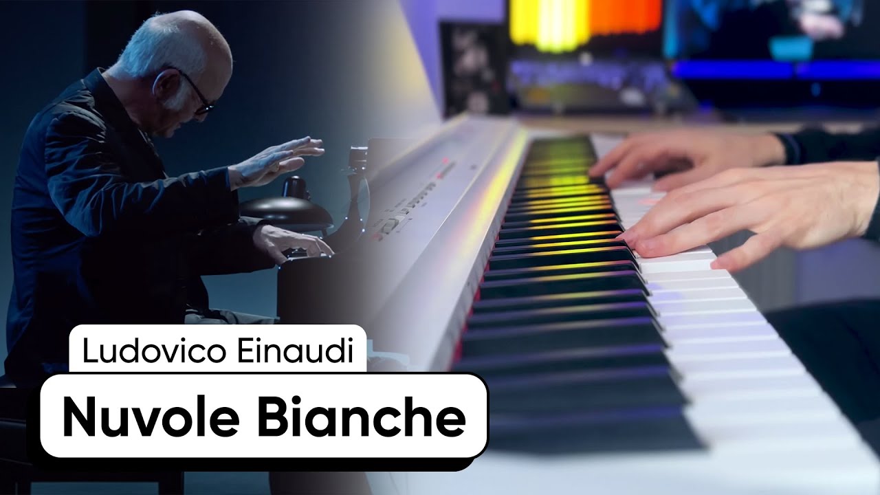 Nuvole Bianche (Ludovico Einaudi) | Relaxing Piano | White Piano Cover