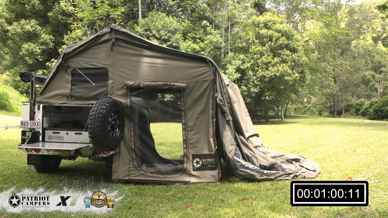 Установка палатки и тента Patriot Campers X1
