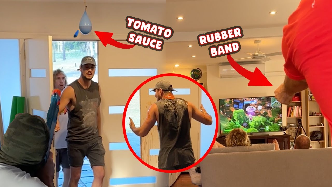 We Covered Him In Tomato Sauce! Headshot Compilation!