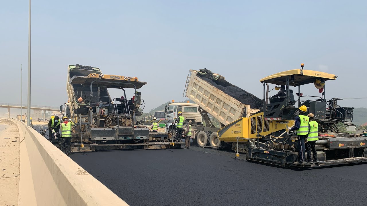 From Ofankor to Sansam 🚧 Asphalt Wearing Course Complete | 10-Lane Ofankor Nsawam Road Project