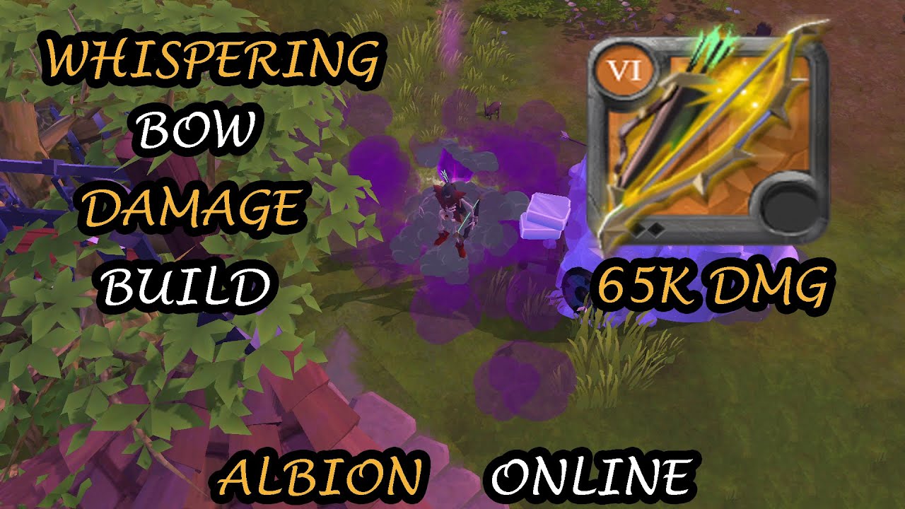 Whispering Bow Damage Build - Albion Online (Arena) - 65K DMG