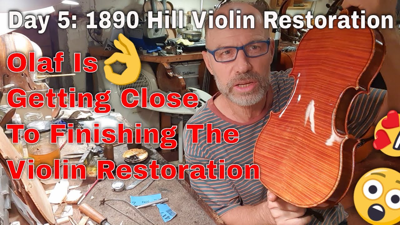 1890 W.E.Hill & Sons Violin restoration day 5 - Varnish work