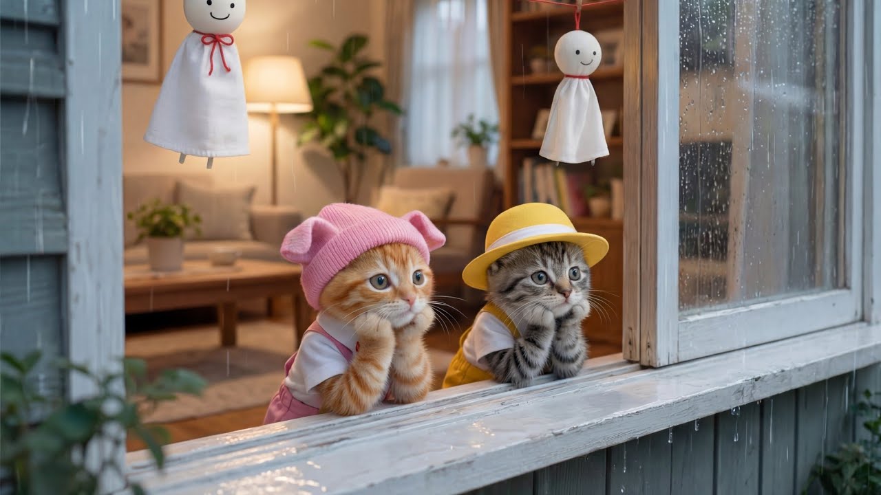 Two Adorable Kittens Miss Mama Cat
