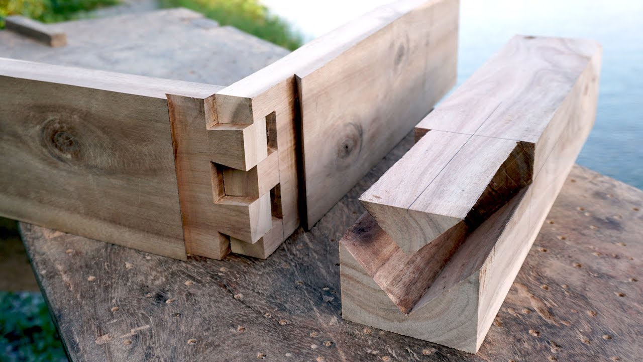 Amazing Hidden Fish Tails Locking Wood Joints Japanese Carpenter's Technique Buildings Without Nails