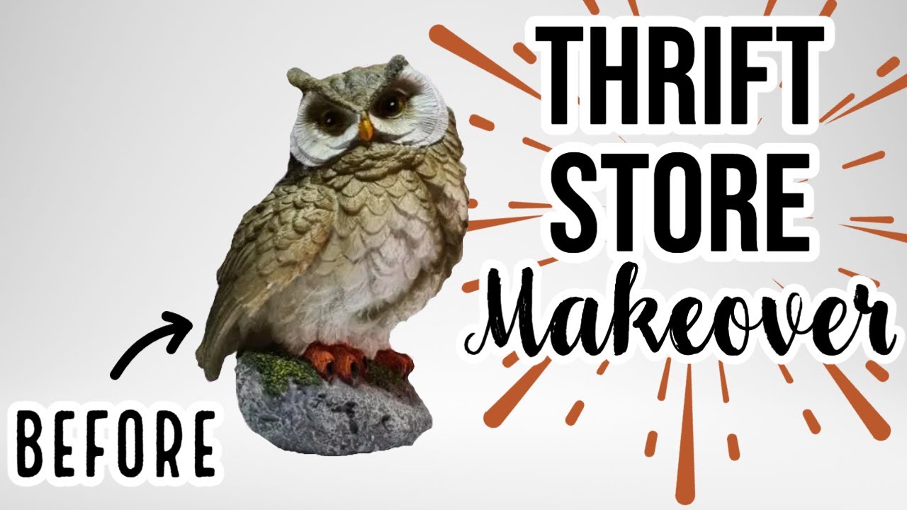 THRIFT STORE makeover | Transforming STATUES into ART | MAGICAL OWL