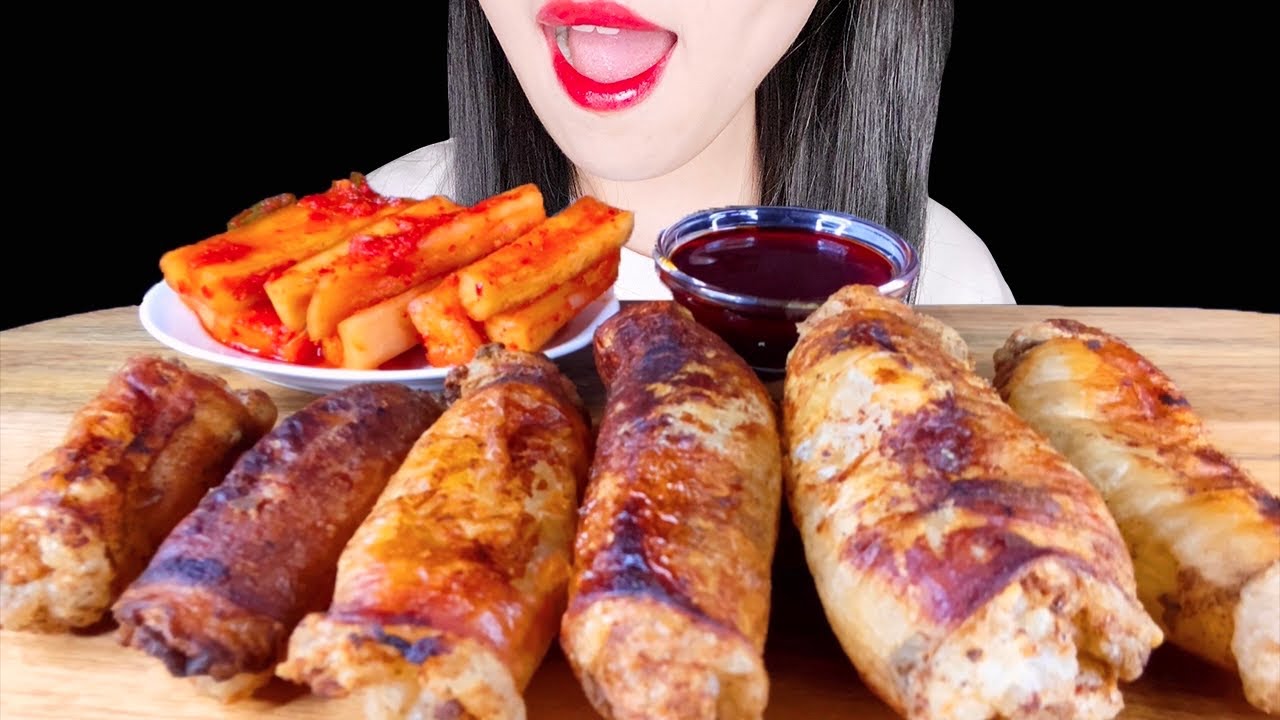 ASMR DEACHANG MUKBANG / 바삭한 통대창 먹방 / ホルモンテチャン EATING SOUNDS #대창 #대창구이 #eatingsounds
