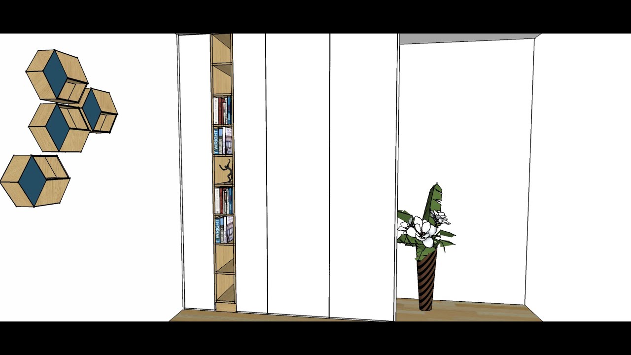 Nowoczesna szafa do sypialni/SketchUp