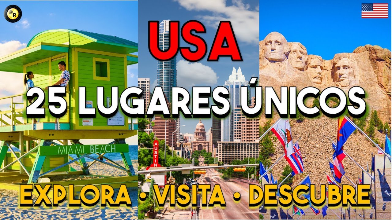 🇺🇸 25 Lugares Increíbles para Conocer en Estados Unidos – Guía Visual 2025