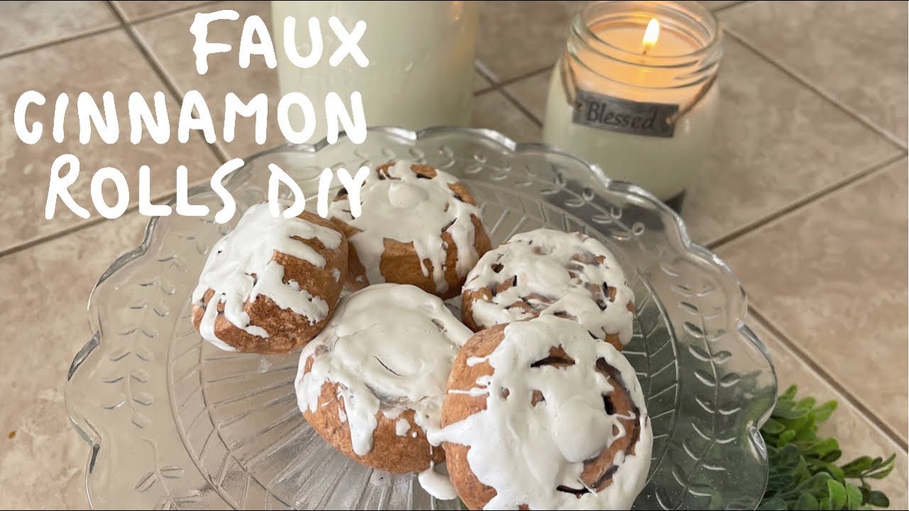 FAKE CINNAMON ROLLS DIY/DAVEDA 🧈🍮LANE CREATES FAUX  SWEET TREAT SERIES #1