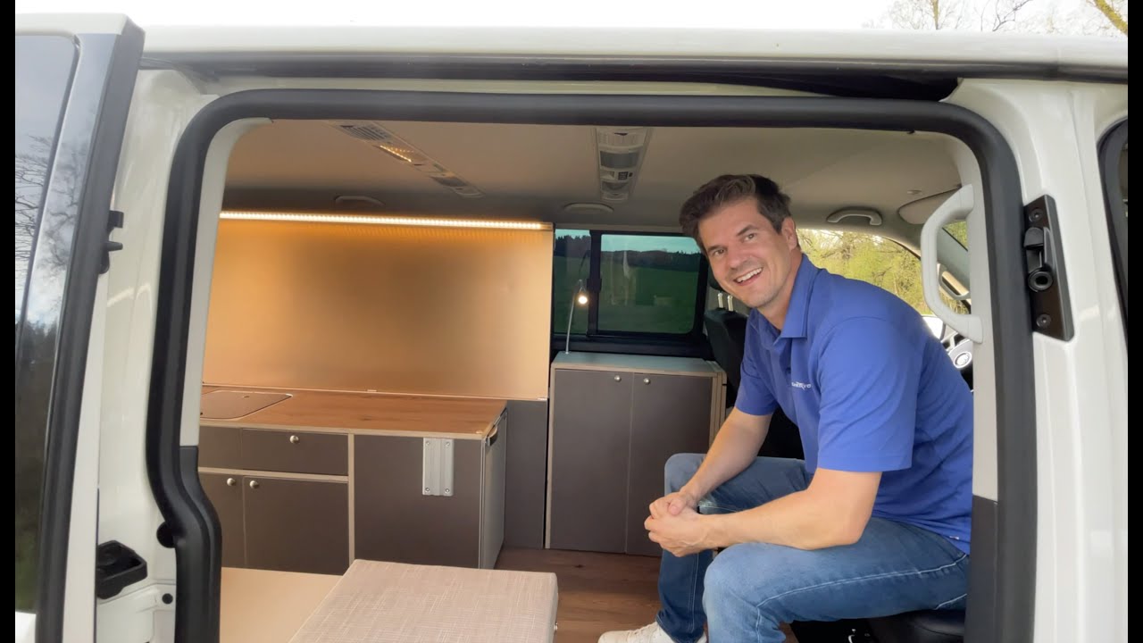 Roomtour VW T6 langer Radstand, Camper, Van Ausbau, Modul für VW Bus, Camper Modul für alle Busse
