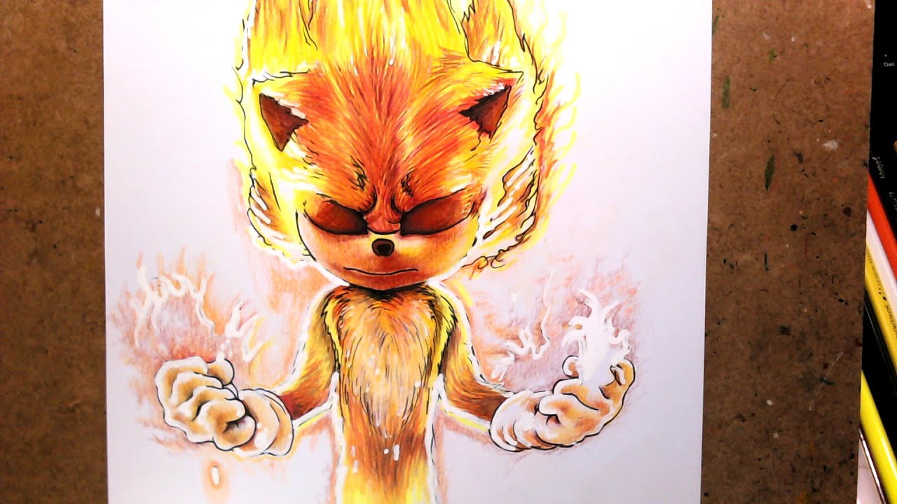 como desenhar o Super SONIC || Do filme TOP