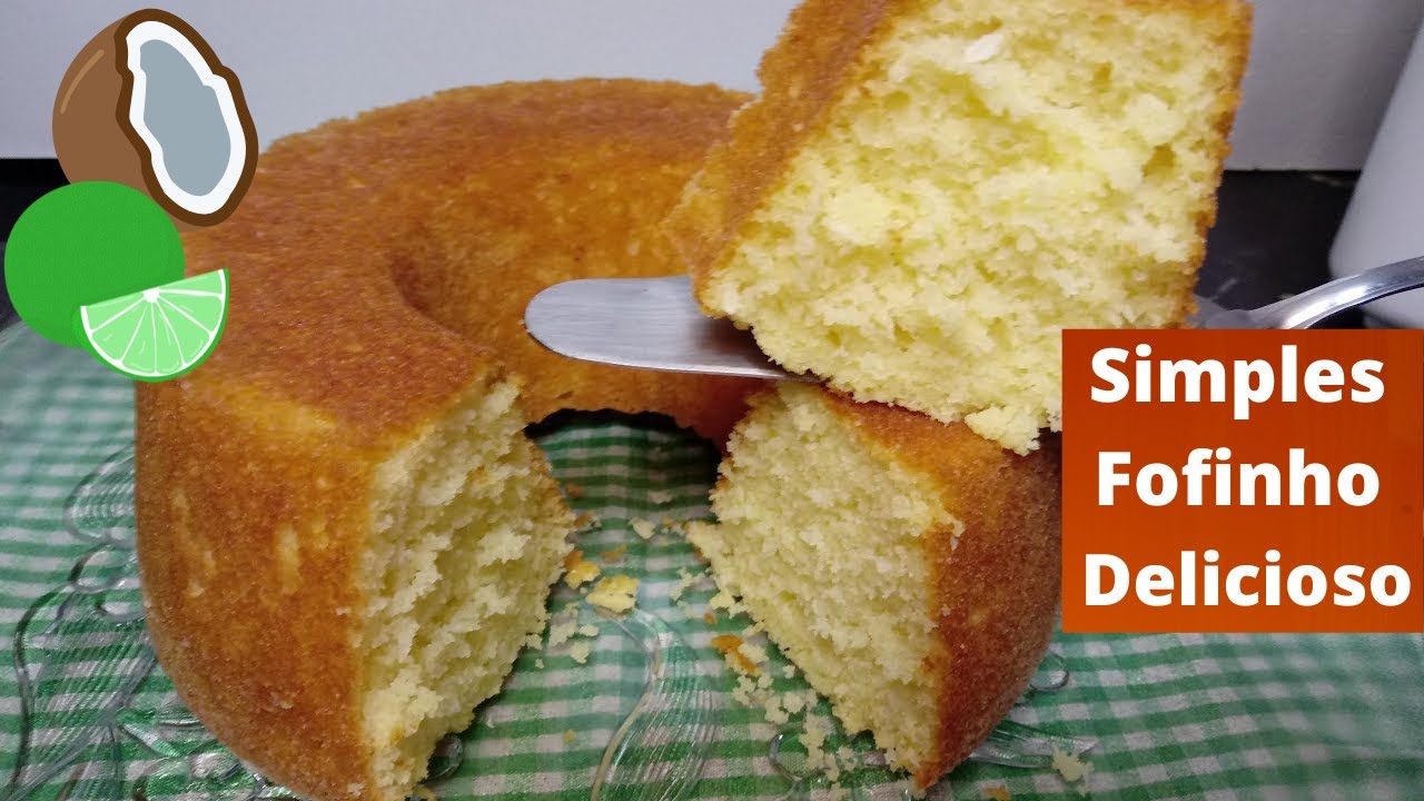 BOLO DE COCO COM LIMÃO FOFINHO, SIMPLES, FÁCIL E DELICIOSO!😋@Mão na massa com a Si#bolodecoco ​