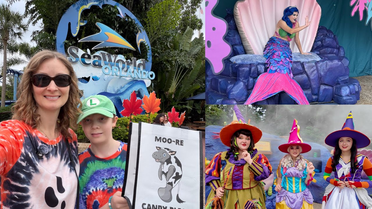 Выпрашивание сладостей в SeaWorld Orlando 🎃 SeaWorld Spooktacular 2025
