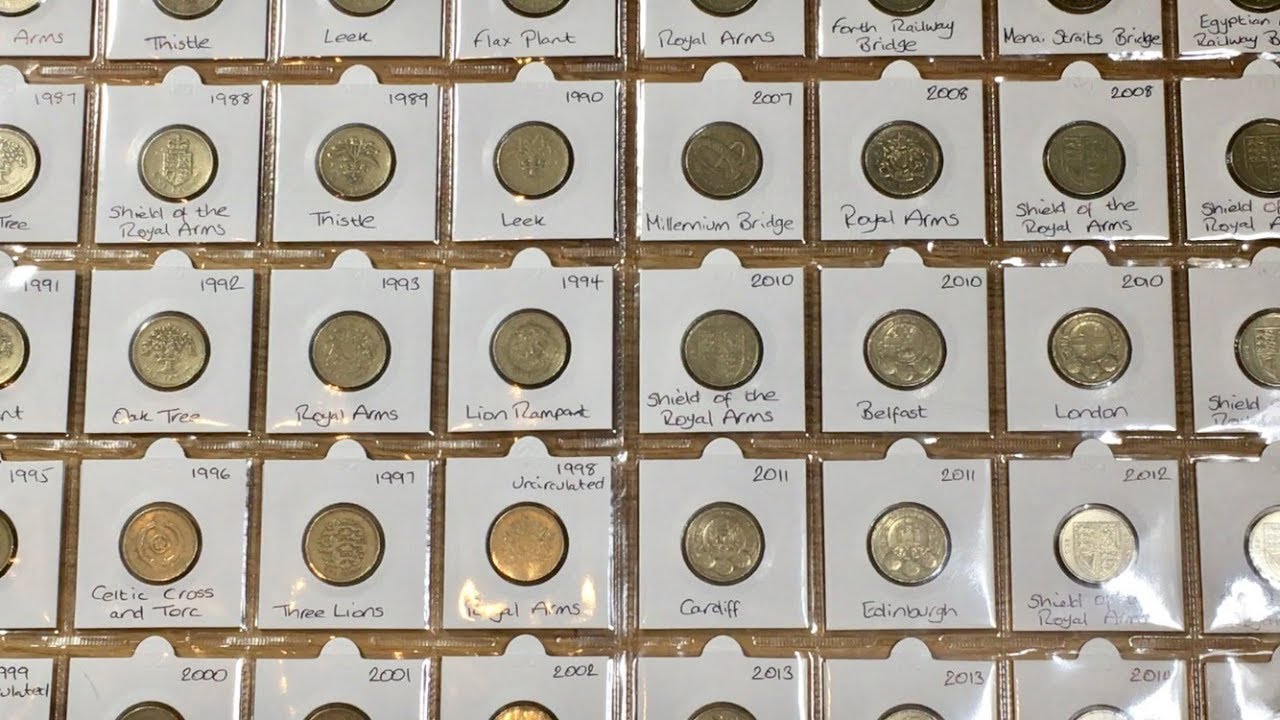 *RARE* EVERY &pound;1 COIN EVER!! || ONE POUND DATE RUN 1983 - 2017 || INCLUDES 5 NEVER RELEASED