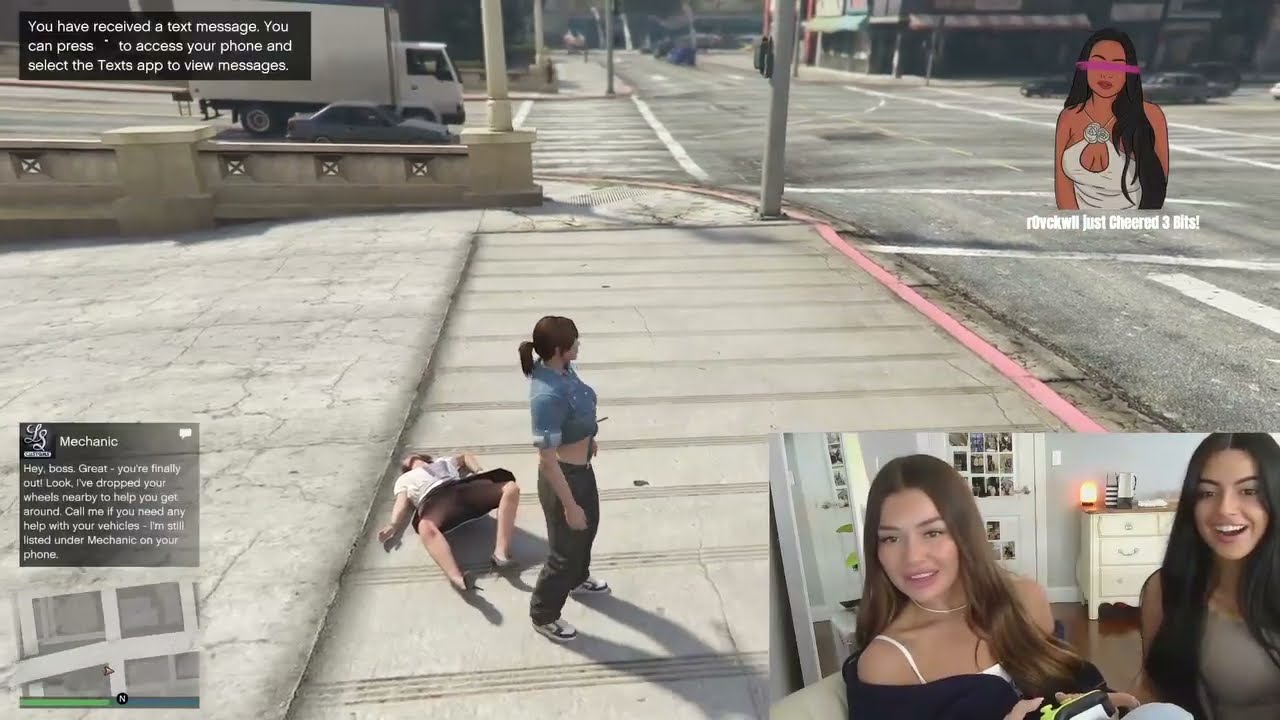 Christina and Amber gta and headphones challenge