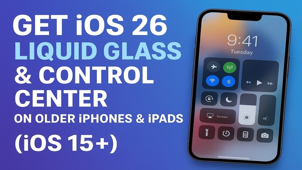 How to get iOS 26 Liquid Glass & Control Center on Older iPhones & iPads | iOS 15 & Up | Full Guide
