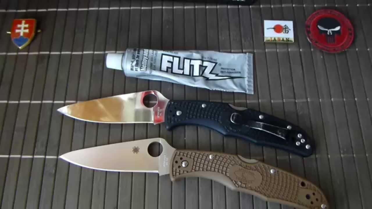 Как отполировать клинок Spyderco Endura до зеркального блеска...