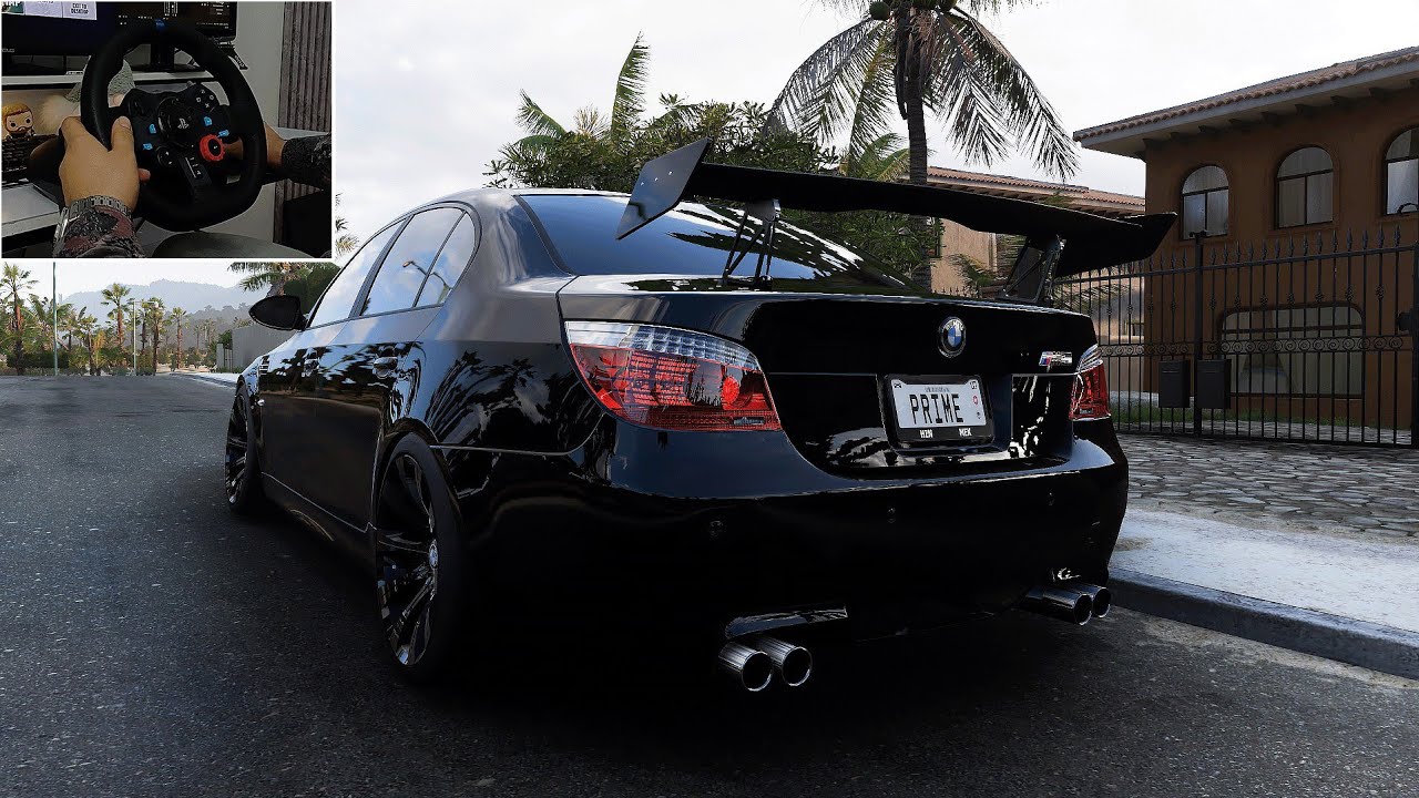 BMW M5 E60 2009 Full Build & Test - Forza Horizon 5 Steering Wheel Gameplay