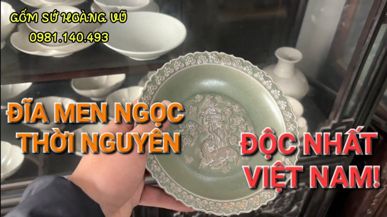 Đĩa Men Ngọc Thời Nguyên Độc Nhất Việt Nam Nổi Bật Giữa BST Đồ Cổ Độc Lạ