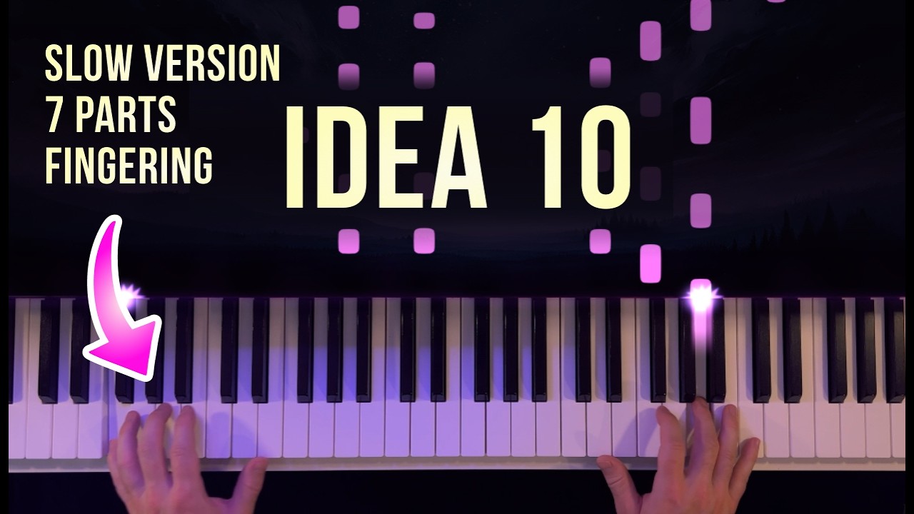 Idea 10 - Gibran Alcocer - Slowed Piano Tutorial with Fingering