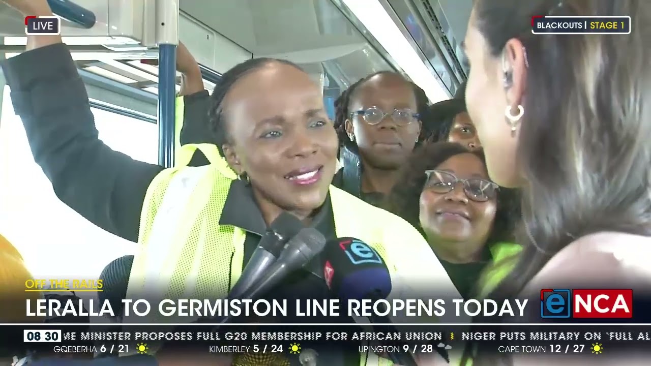 Transport Minister reopening the Leralla to Germiston rail line