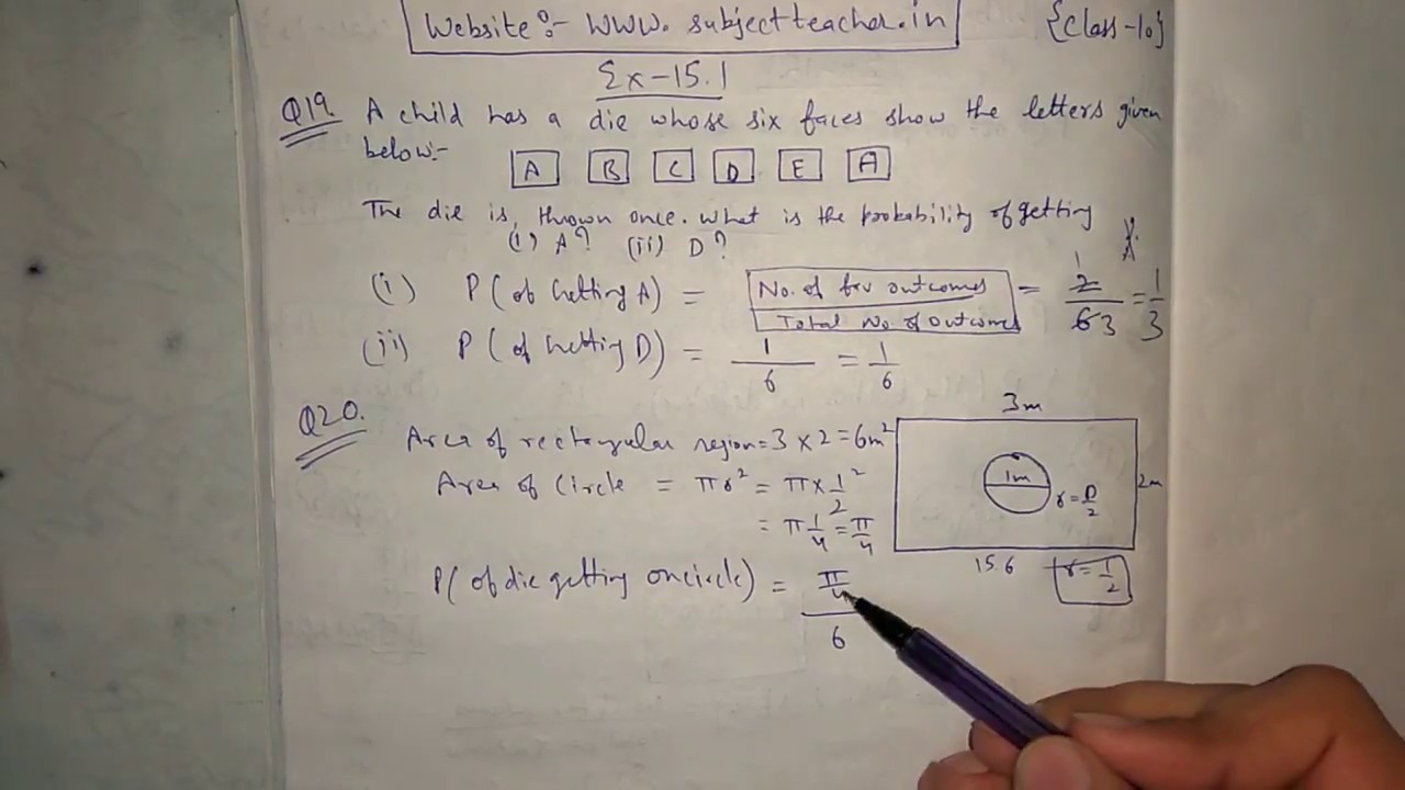 Chapter 15 Exercise 15.1 (Q16, Q17, Q18, Q19, Q20, Q21) PROBABILITY of maths class 10 || NCERT