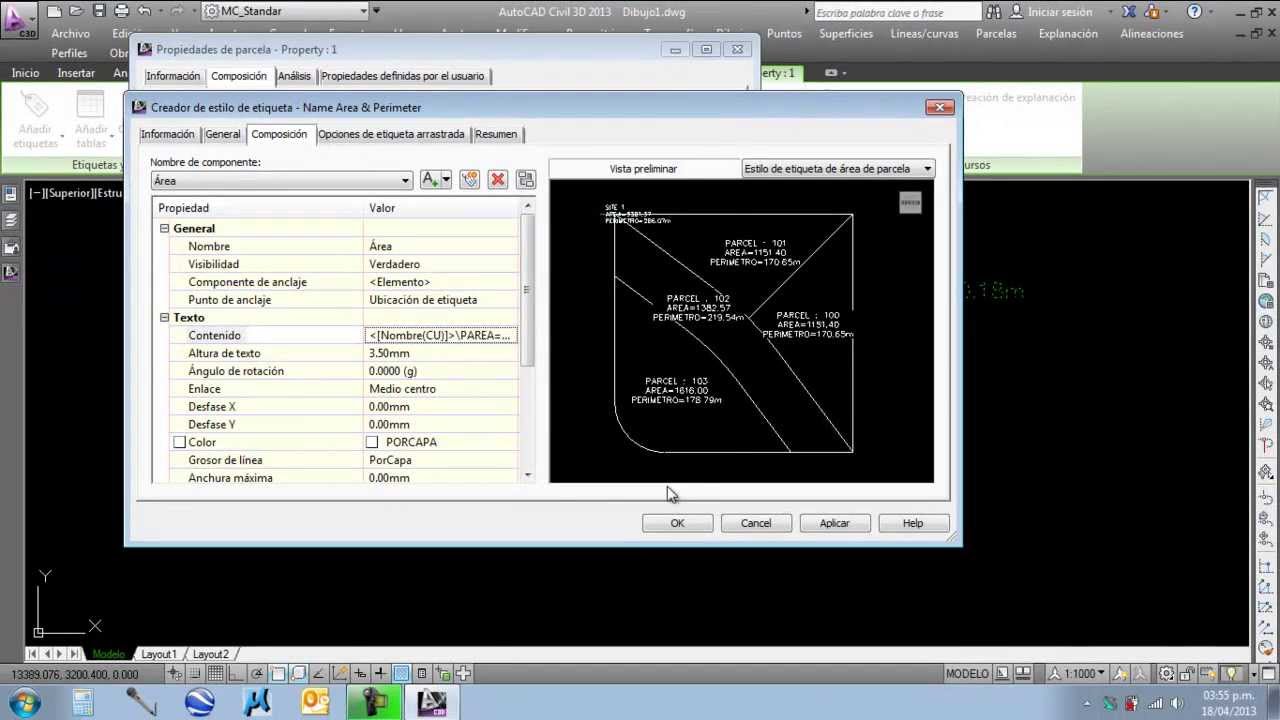 CIVIL3D 2013 CREAR PARCELAS CON AREAS IGUALES