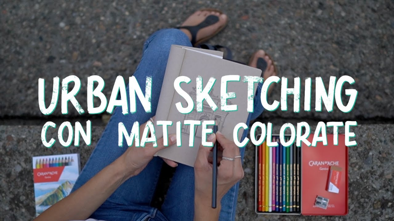 ✏️ Urban sketching con le matite colorate. Disegno l'Arco della Pace.