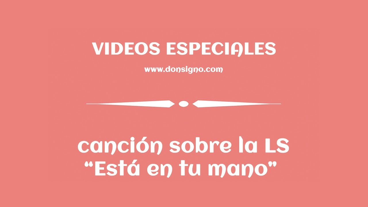 CANCIÓN ESTÁ EN TU MANO