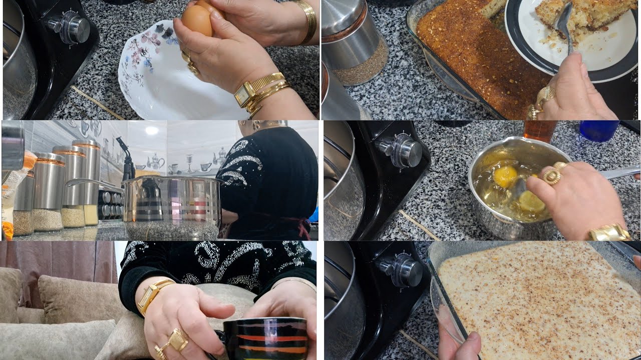 تحلية خفيفة مع أم عبدإلاه♥ بسبوسة معسلة 