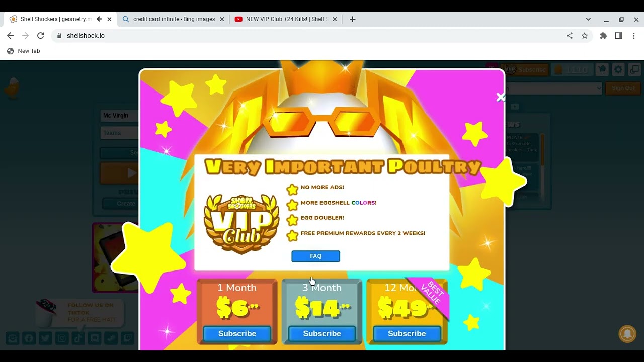 Can U really get VIP in Shell Shockers for free