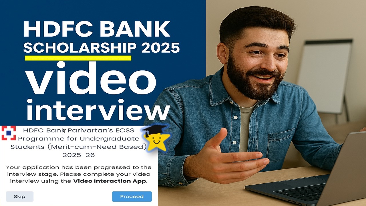 HDFC Bank Scholarship 2025 Video Interview Completed 💻 Live on Buddy4Study Video Interaction Website