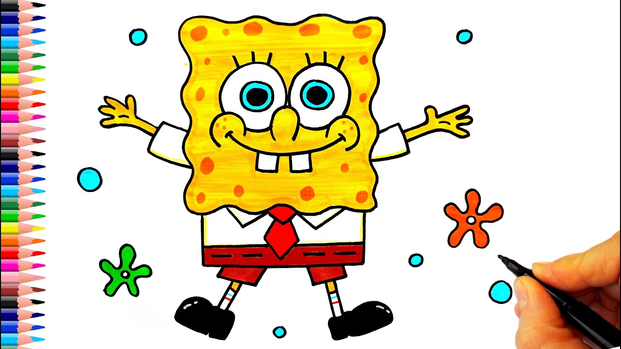 Sünger Bob Çizimi - Sünger Bob Nasıl Çizilir? - How To Draw SpongeBob - Spongebob Drawing Easy