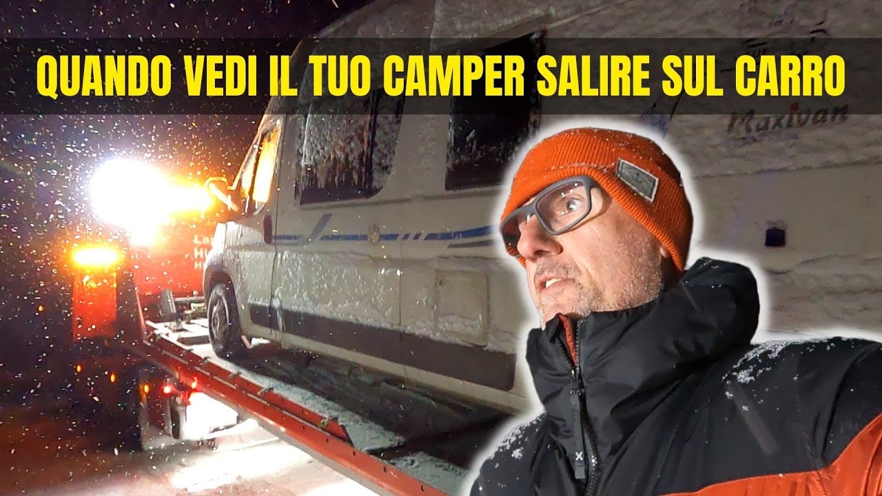 Il carro attrezzi recupera il camper (finalmente!)