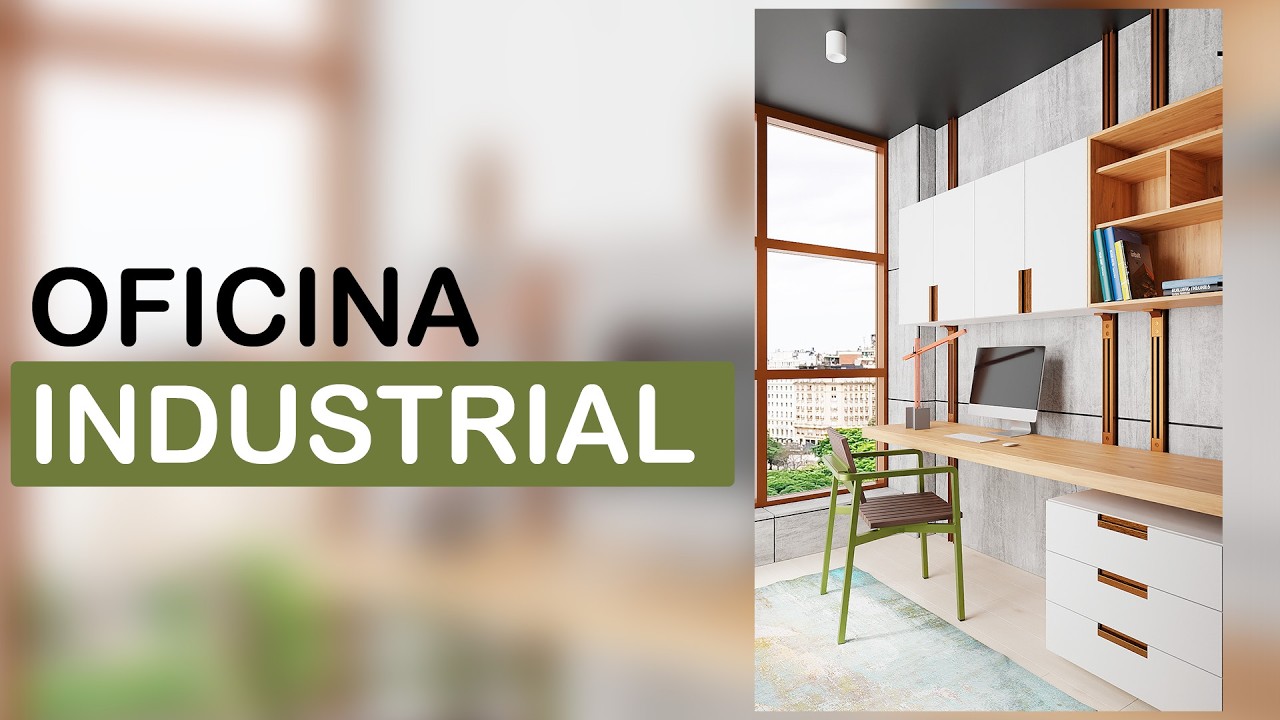 Proyecto de Carpintería en 3D: Oficina Industrial en Melamina