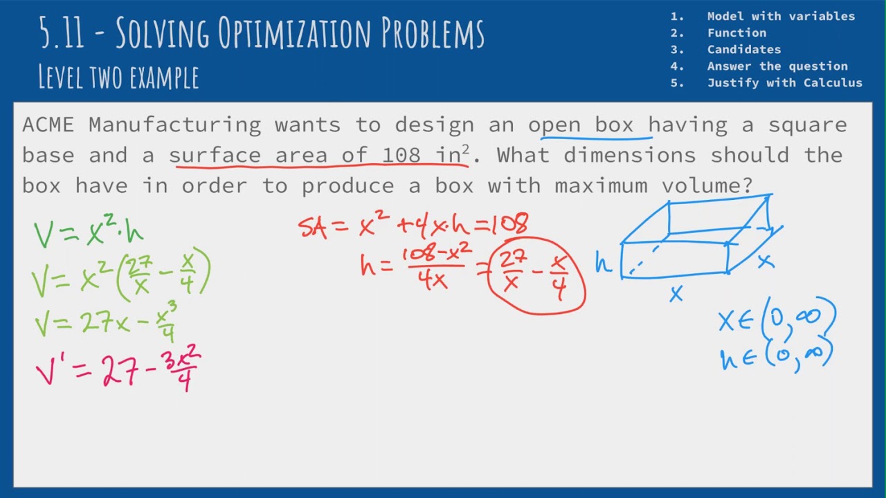 5.11 - Optimization - Level 2 Box Example