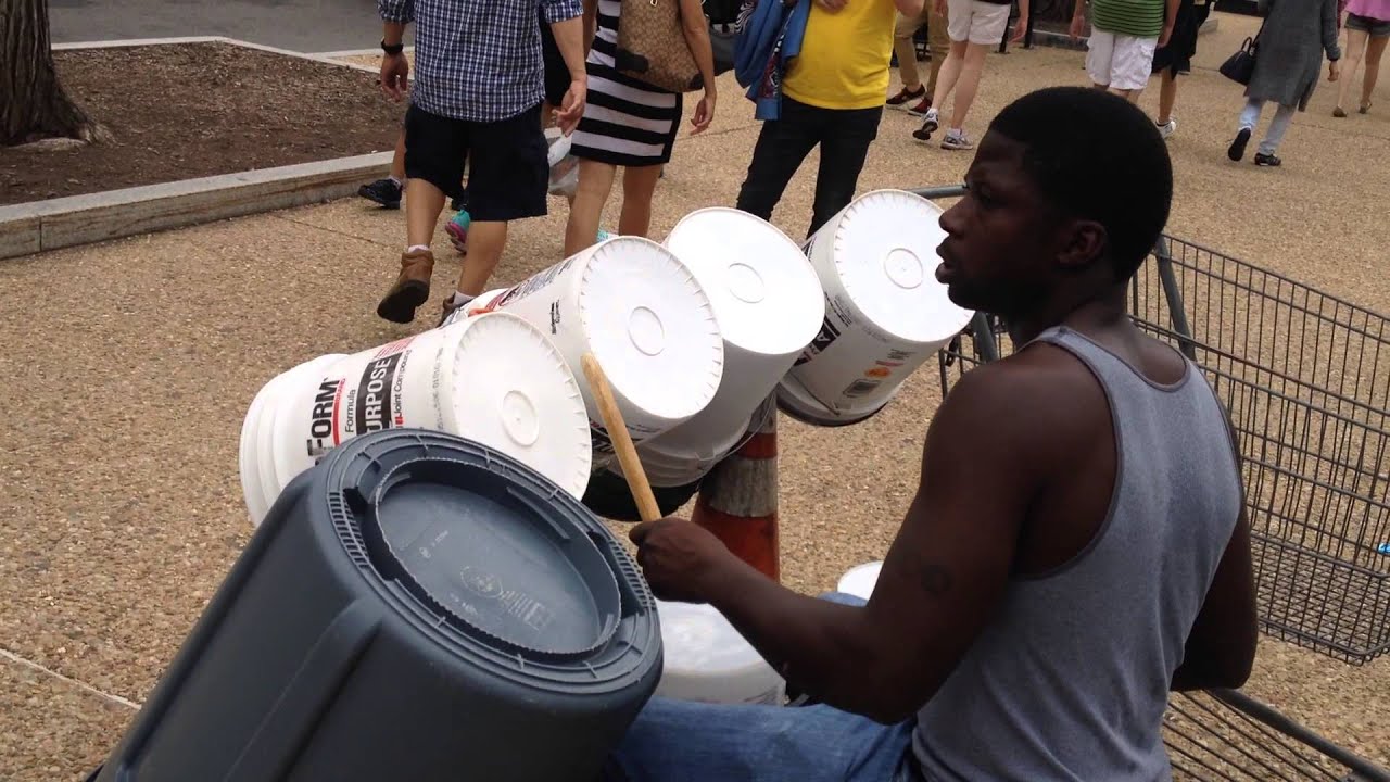 Bucket Drumming | Street Performers Drums Buckets Music